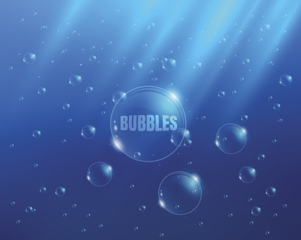 泡沫的蓝色背景图片下载
