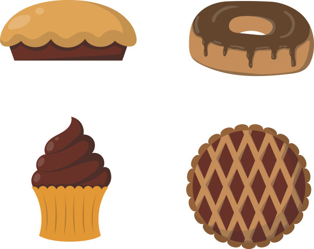矢量插图烘焙产品。图片下载
