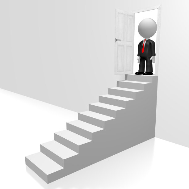 3D台阶概念，商人图片下载
