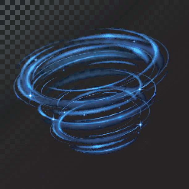 蓝色缠绕在透明的背景图片下载