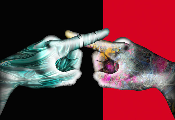 禁止サインを出すアンドロイドの手图片下载