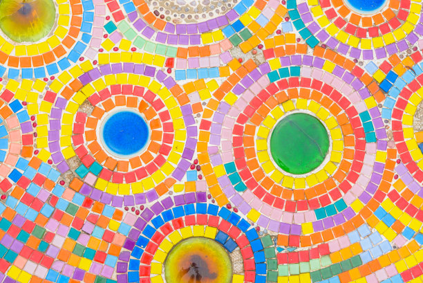 背景条纹多色瓷砖图片下载