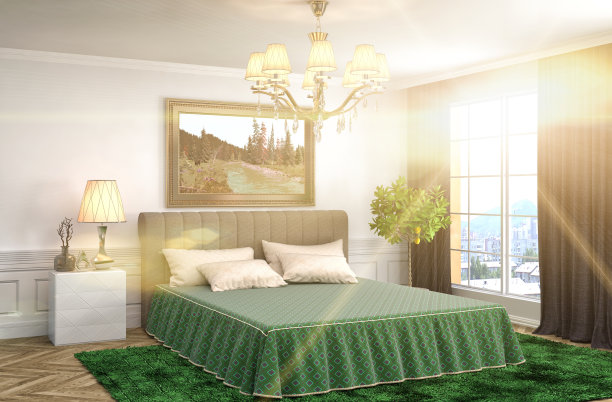 卧室内。三维演示图片下载