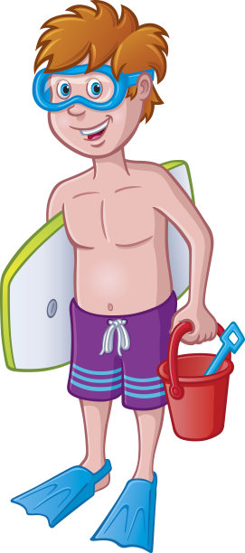 准备去海滩的孩子图片下载