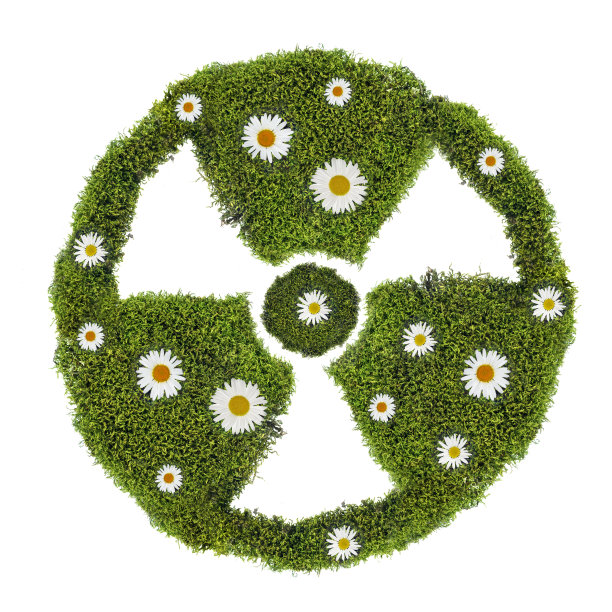 核符号来自绿色苔藓和花朵图片下载