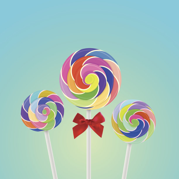 有彩色背景的棒棒糖图片下载