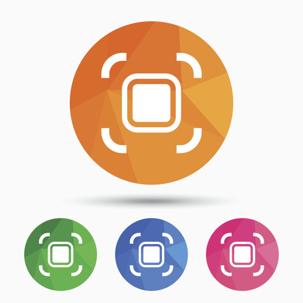 自动对焦区域标志图标。照片相机设置。图片下载