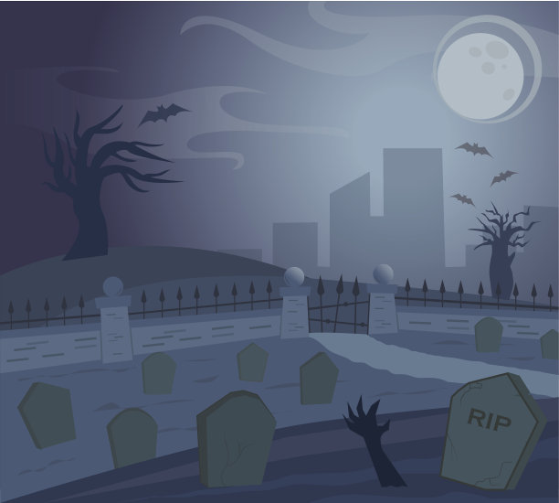 令人毛骨悚然的墓地图片下载