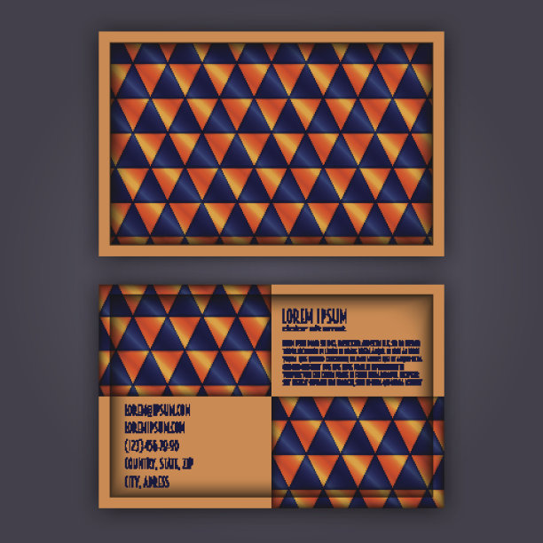 名片模板与3D纸彩色线条图片下载