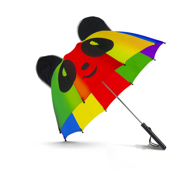 熊猫彩虹伞图片下载