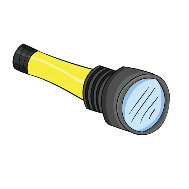 孤立卡通手电筒图片下载