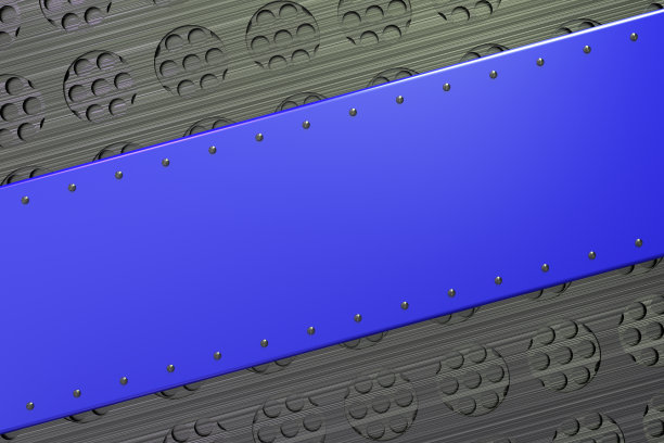 矩形彩色板与铆钉在圆形格栅背景图片下载