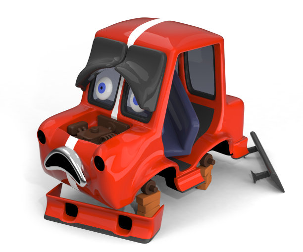 偷和剥离汽车3D插图图片下载