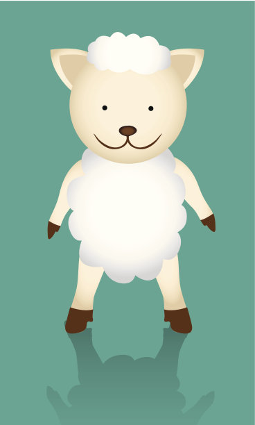 可爱的卡通绵羊图片下载