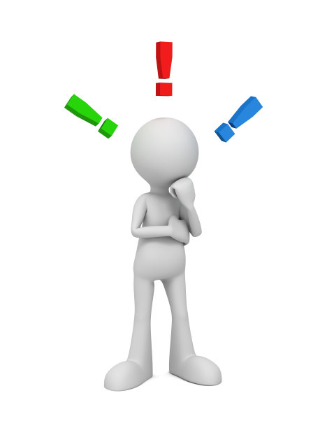 男子感叹号概念说明图片下载