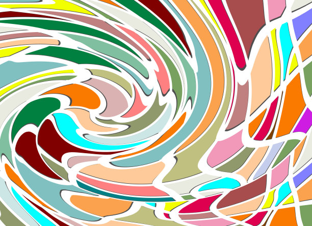 抽象漩涡图案的彩虹色纹理图片下载