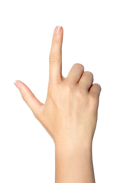 女人的手孤立在白色背景图片下载