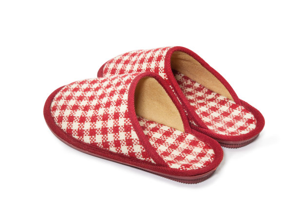 格子房间鞋孤立的白色背景图片下载