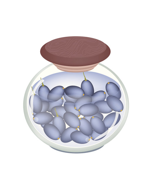 美味的蜜饯星醋栗在一个罐子图片下载