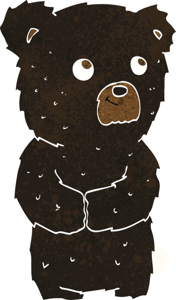 卡通黑熊幼崽图片下载