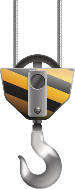起重机钩孤立在白色上的插图图片下载