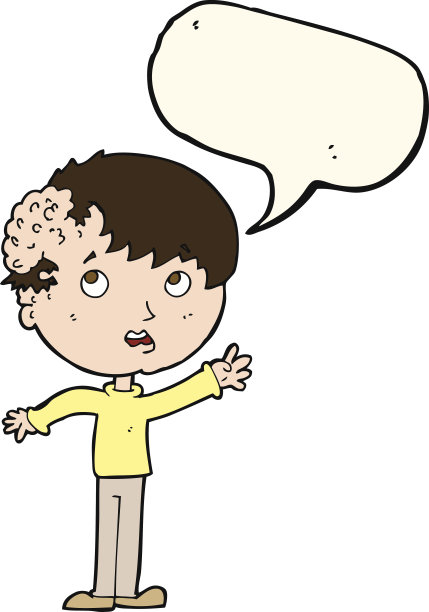 头上长着泡泡的卡通男孩图片下载