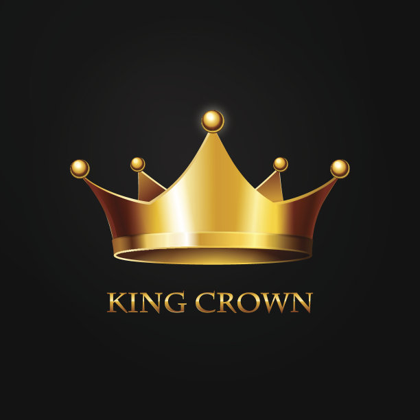 黑色上的金色皇冠图片下载