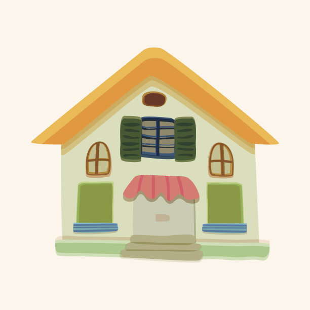 建筑房屋主题元素，eps图片下载