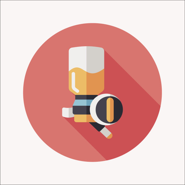 宠物饮水平板图标与长影子，eps10图片下载