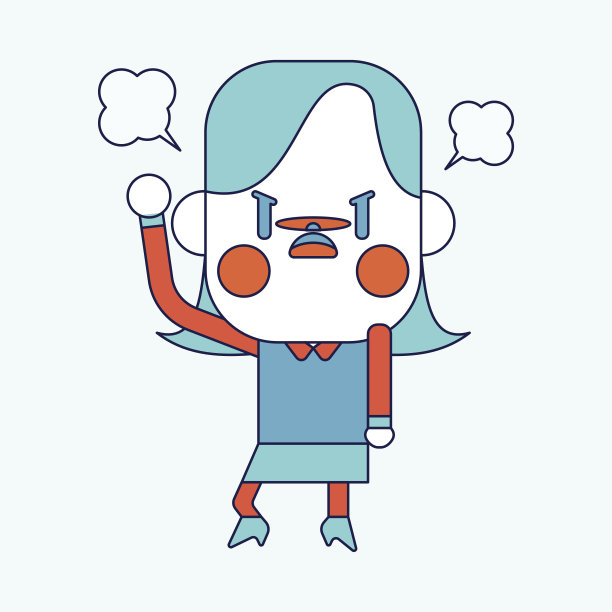 人物插图设计。商人愤怒的卡通,每股收益图片下载