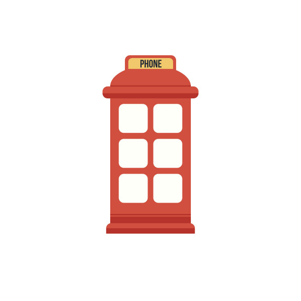 红色电话亭图片下载