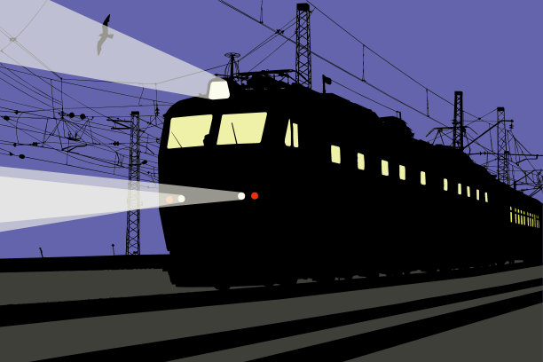 火车在夜间行驶图片下载