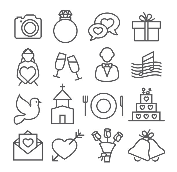 婚礼一行图标图片下载