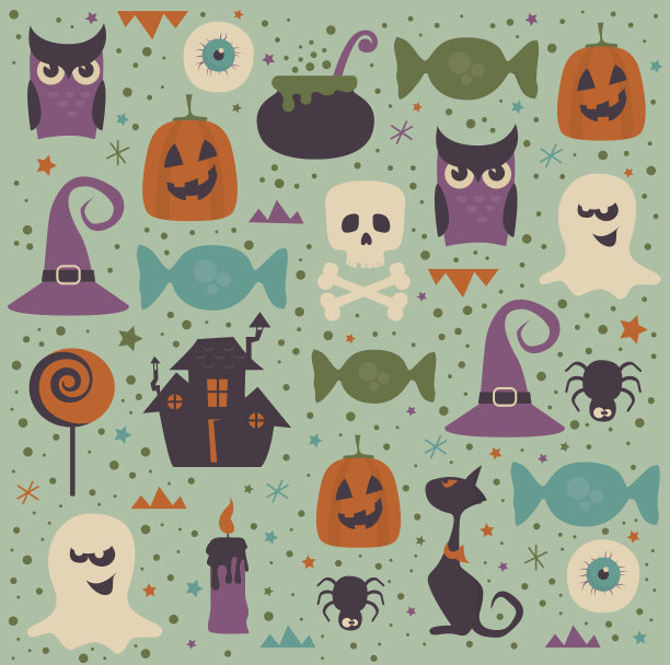 万圣节矢量图素材ID：141381886