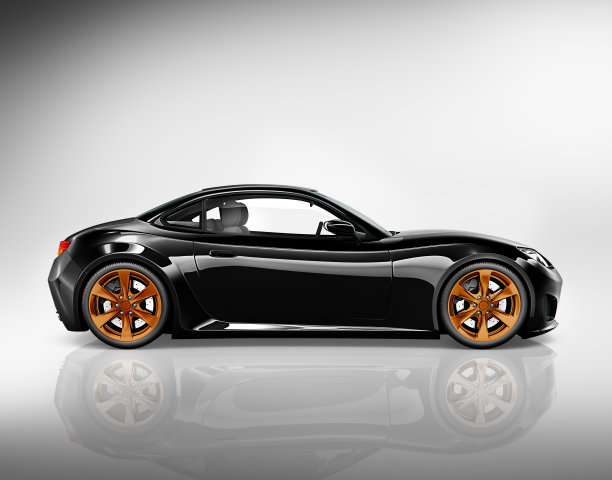 3D跑车车辆运输插图概念素材图片