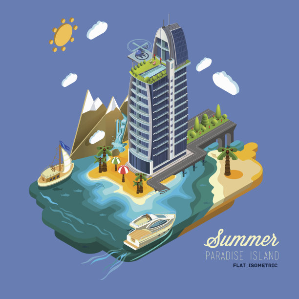 夏日天堂岛，陆地的一部分图片下载