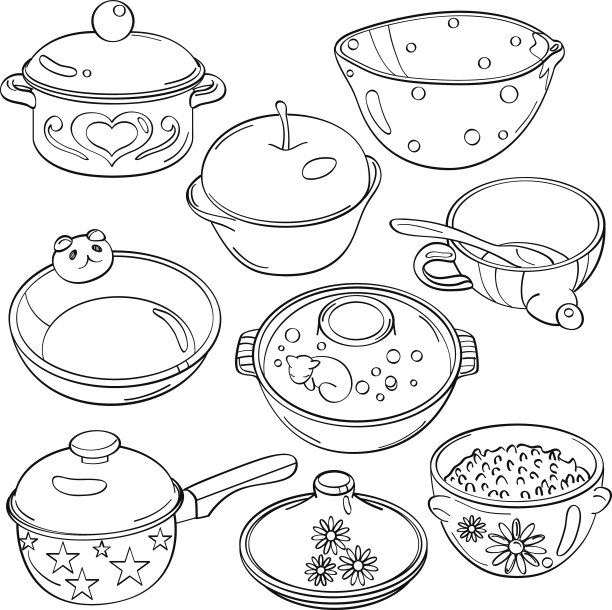 顽皮厨房用具图片下载