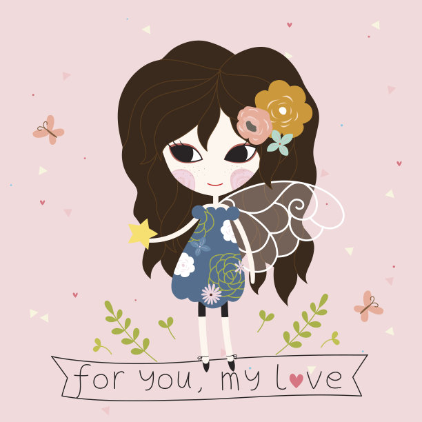 仙子与星星在手卡图片下载