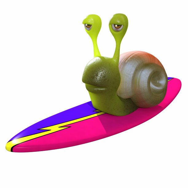 3 d冲浪蜗牛图片下载