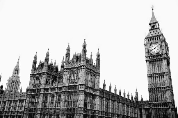 带有大本钟塔的国会大厦图片下载