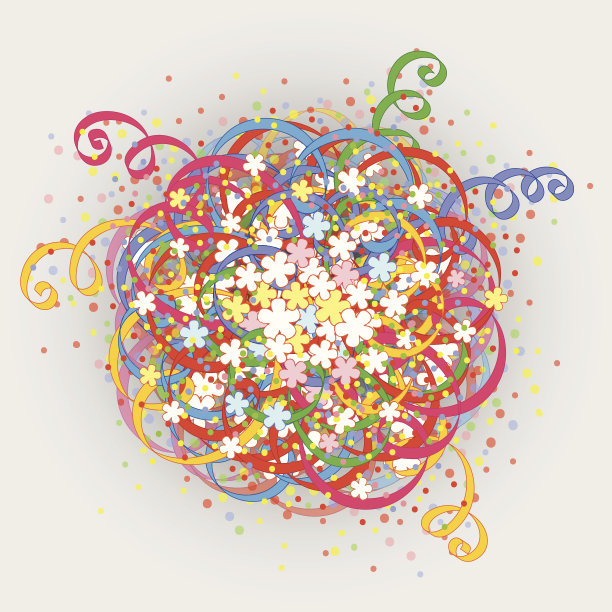 一束花和丝带图片下载