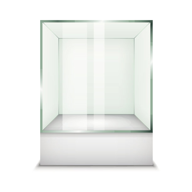 空玻璃展示。矢量图图片下载