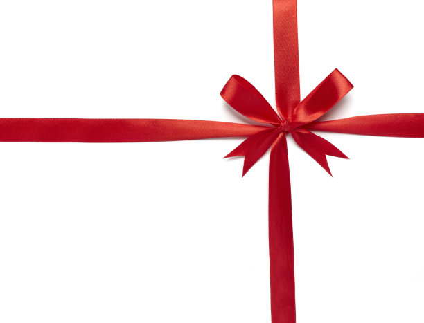 红丝带装饰圣诞节素材图片