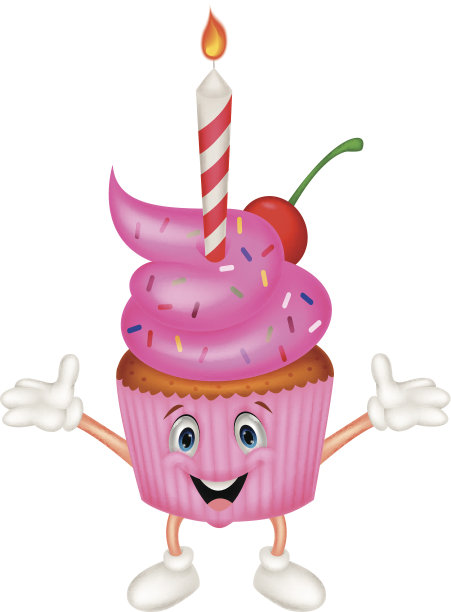 杯形蛋糕和蜡烛图片下载