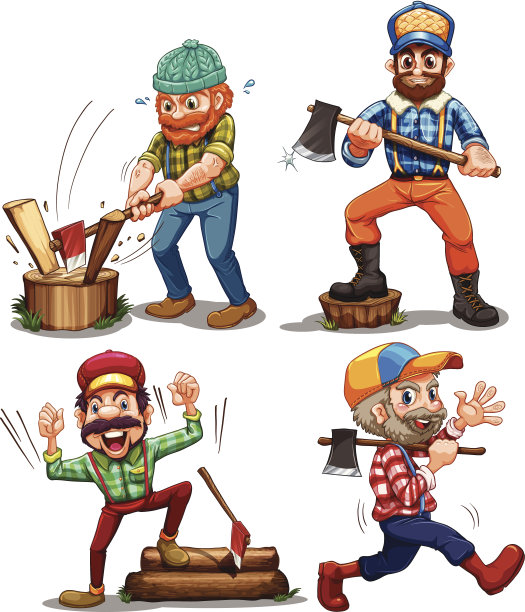 勤劳的伐木工人图片下载