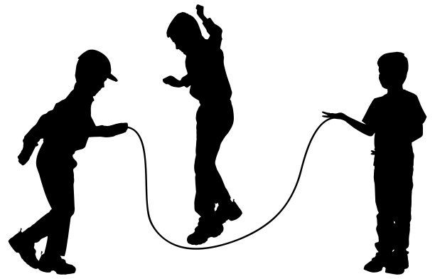 矢量剪影的孩子。图片下载