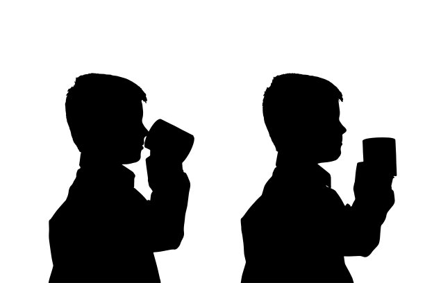 矢量剪影的男孩。图片下载