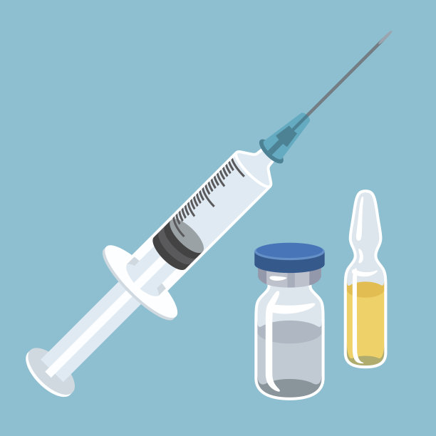 注射器和疫苗接种医疗工具套装图片下载