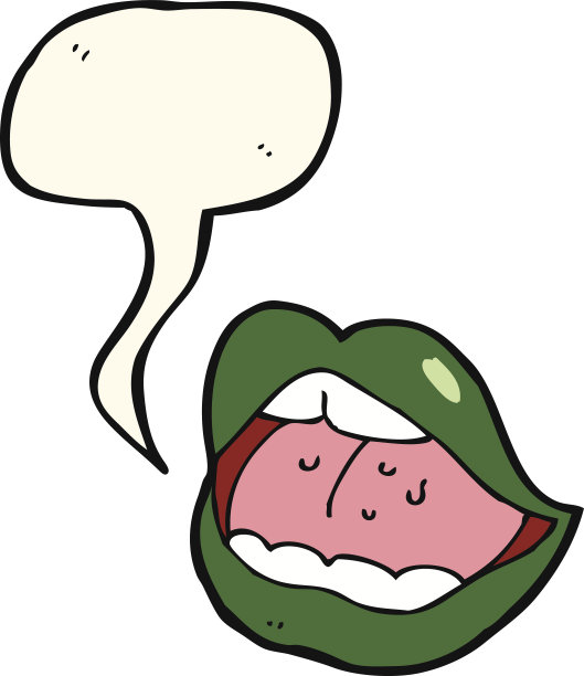 卡通万圣节嘴巴带着说话泡泡图片下载