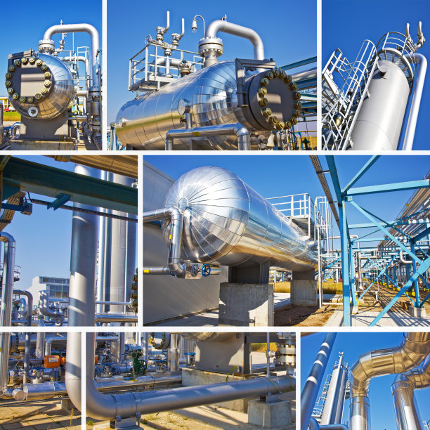 天然气和石油储存分屏图片下载